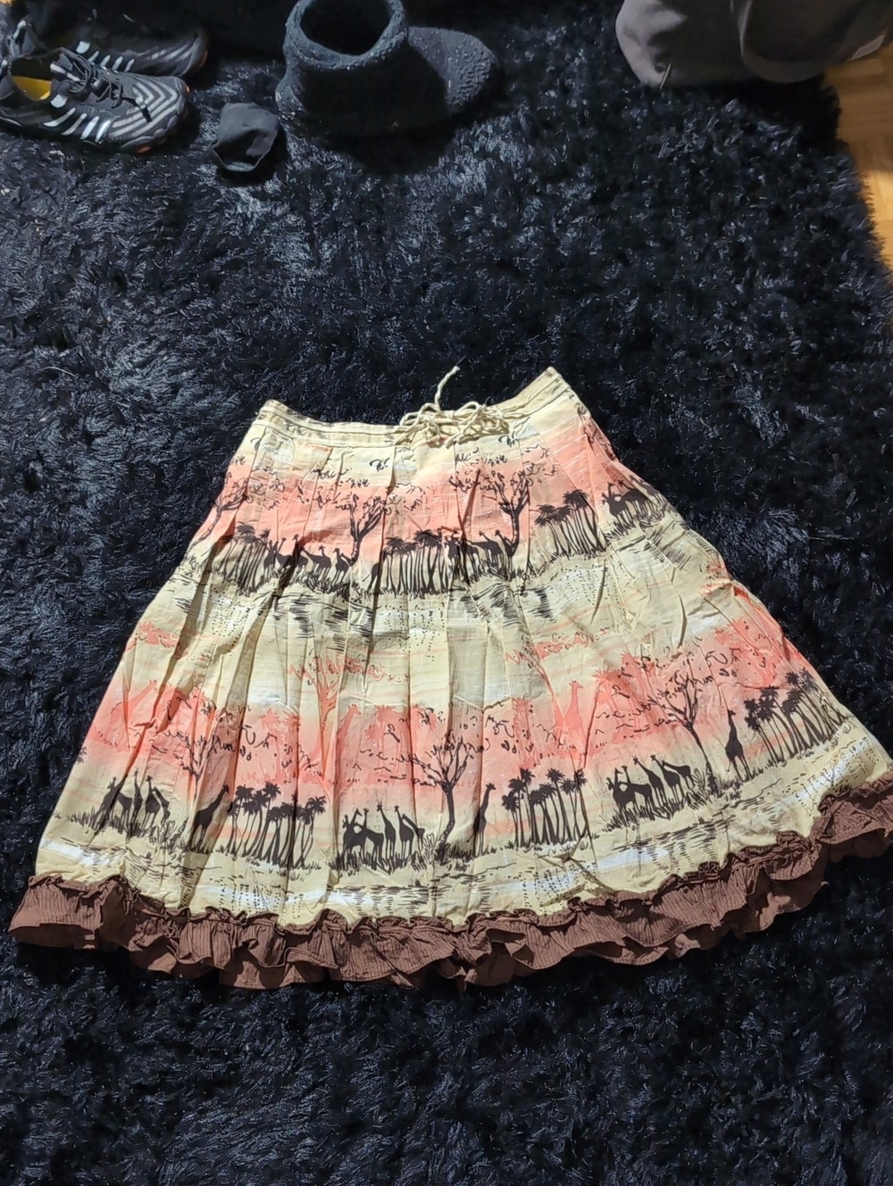 Size 8 Telluride Clothing Co. Safari Print Skirt